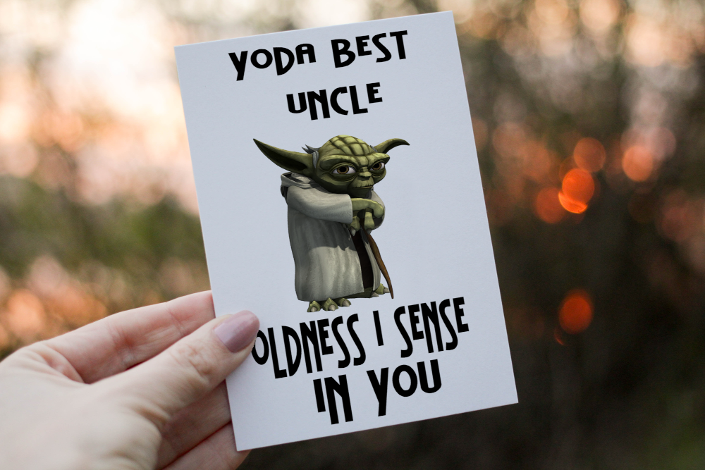 Uncle Birthday Card, Yoda Card for Uncle, Special Uncle Birthday